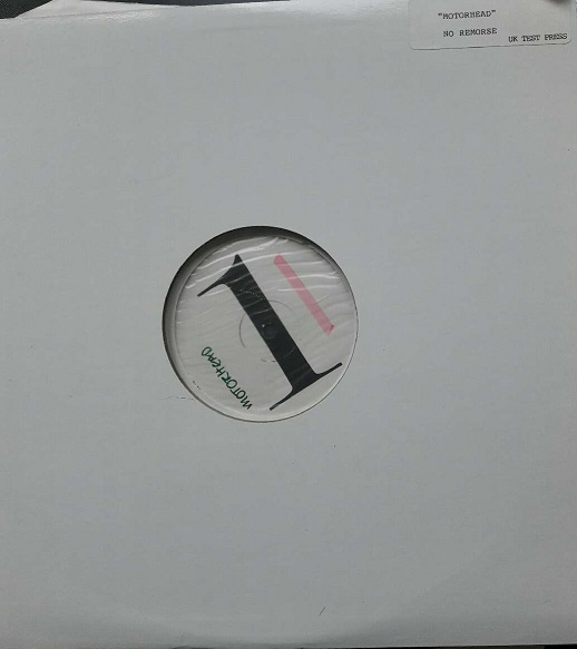 No Remorse, Motor 1 (823 301-1), UK, Bronze PRO TV, Test pressing
