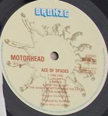 Label of Ace Of Spades, EMI edition